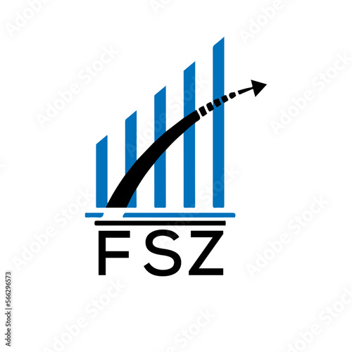 FSZ letter logo. FSZ blue image on white background. FSZ vector logo design for entrepreneur and business. FSZ best icon.
 photo