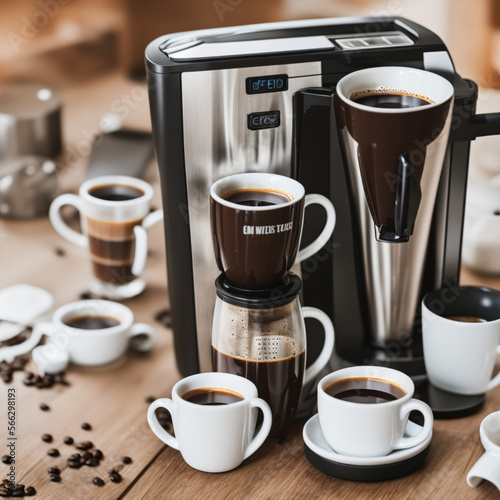 coffee mug on coffee maker