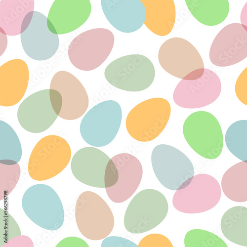 Abstract pattern with the silhouette of an Easter egg. Spring illustration for Easter holiday. Vector image in flat style.