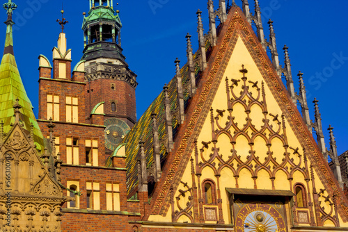 colorful and historical church in wroclaw , Poland