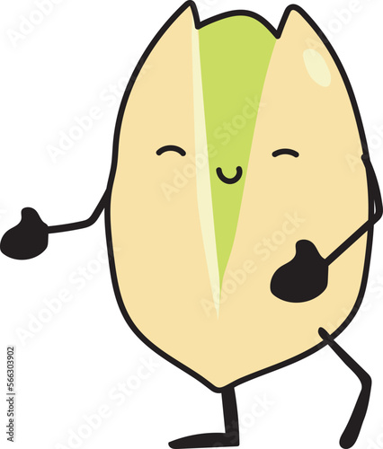 Pistachio cartoon Vector