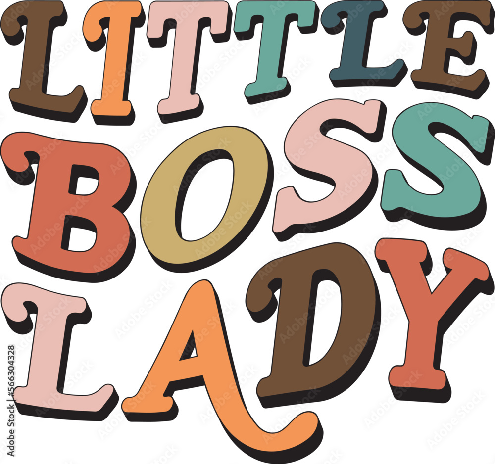 Little boss lady retro design