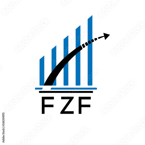 FZF letter logo. FZF blue image on white background. FZF vector logo design for entrepreneur and business. FZF best icon.
 photo