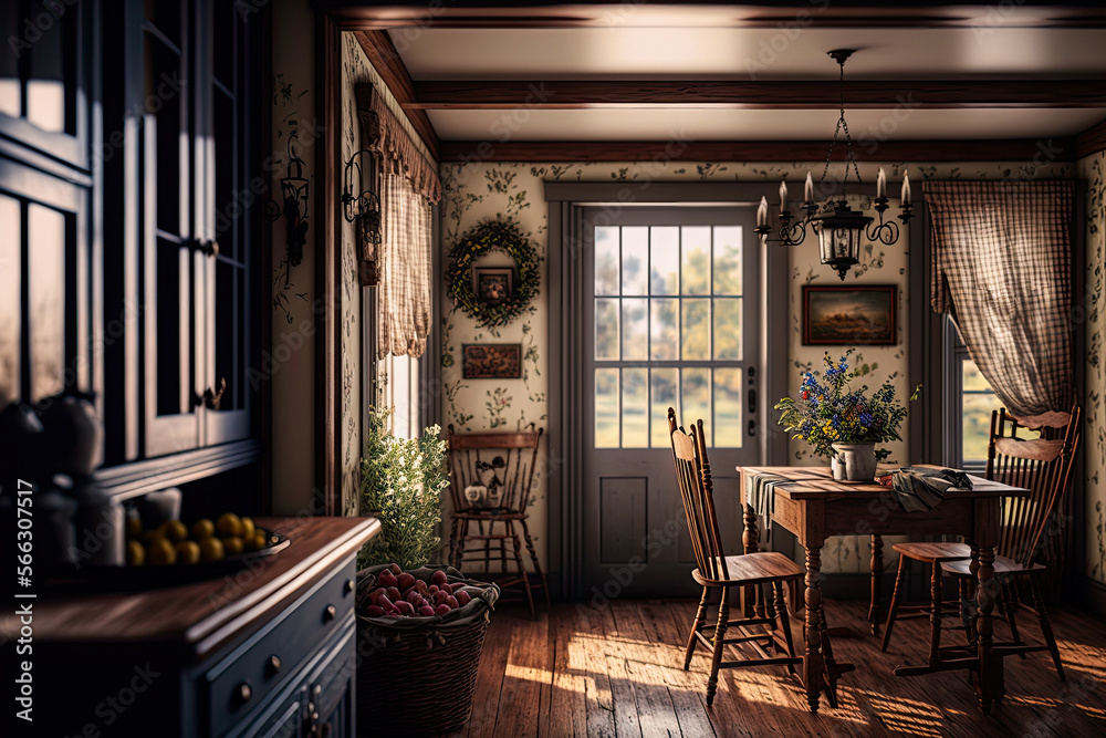 Farmhouse interiordesign, generative ai Farmhouse interiordesign, generative ai