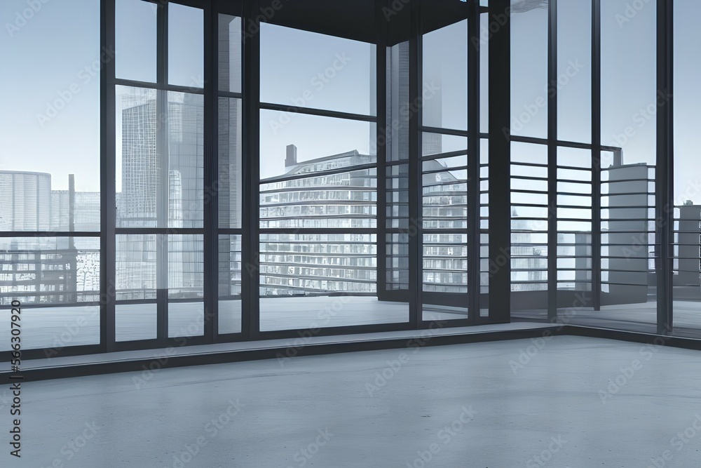 low angle view of modern office block buildings - generative ai low angle view of modern office block buildings - generative ai