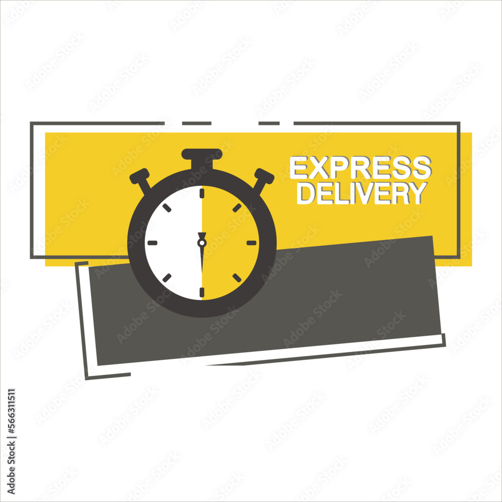 Obraz premium Express delivery vector illustration logo