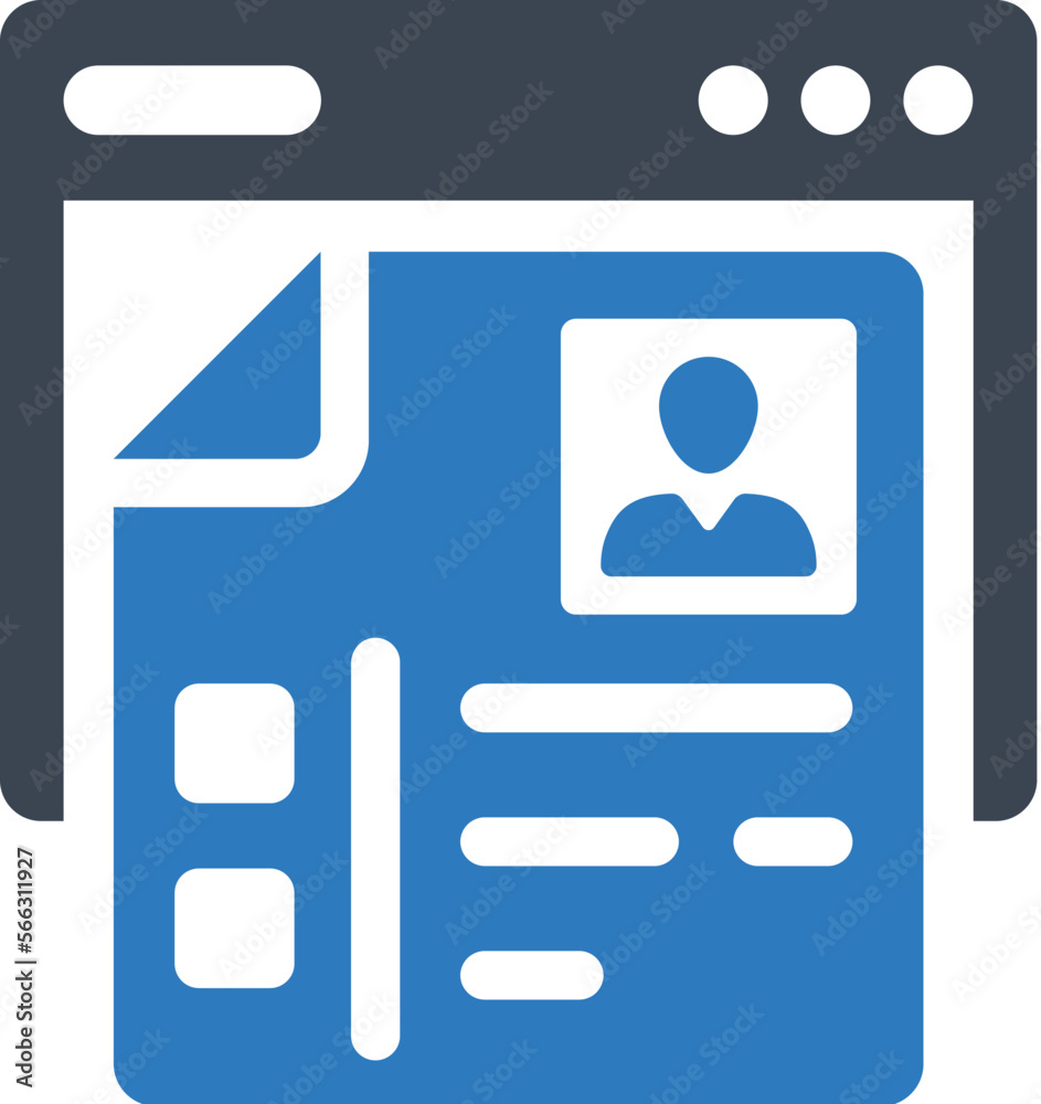 Online job application icon Online job application icon