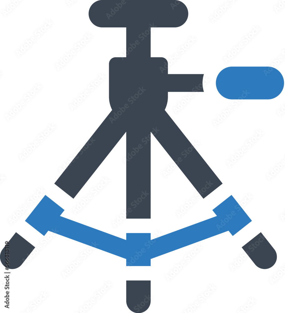 Fototapeta premium Photography tripod equipment icon
