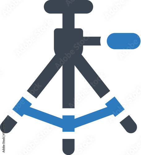 Photography tripod equipment icon