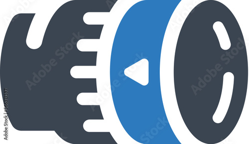 DSLR camera lens icon