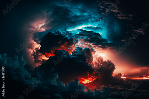 Images of clouds and dark skies, beautiful background