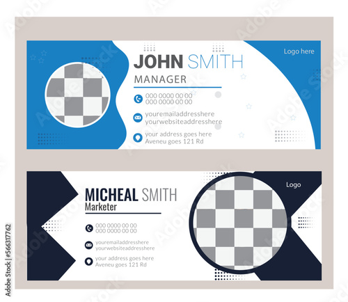  Modern & Professional Email Signatures for your Business & Personal use. It allow you to customize your email signature with your logo, social profile, you can easily change its text & color 
.