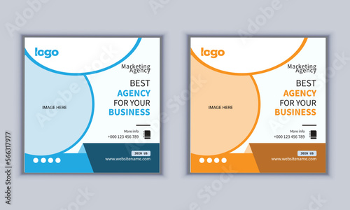 digital marketing agency social media banner design template