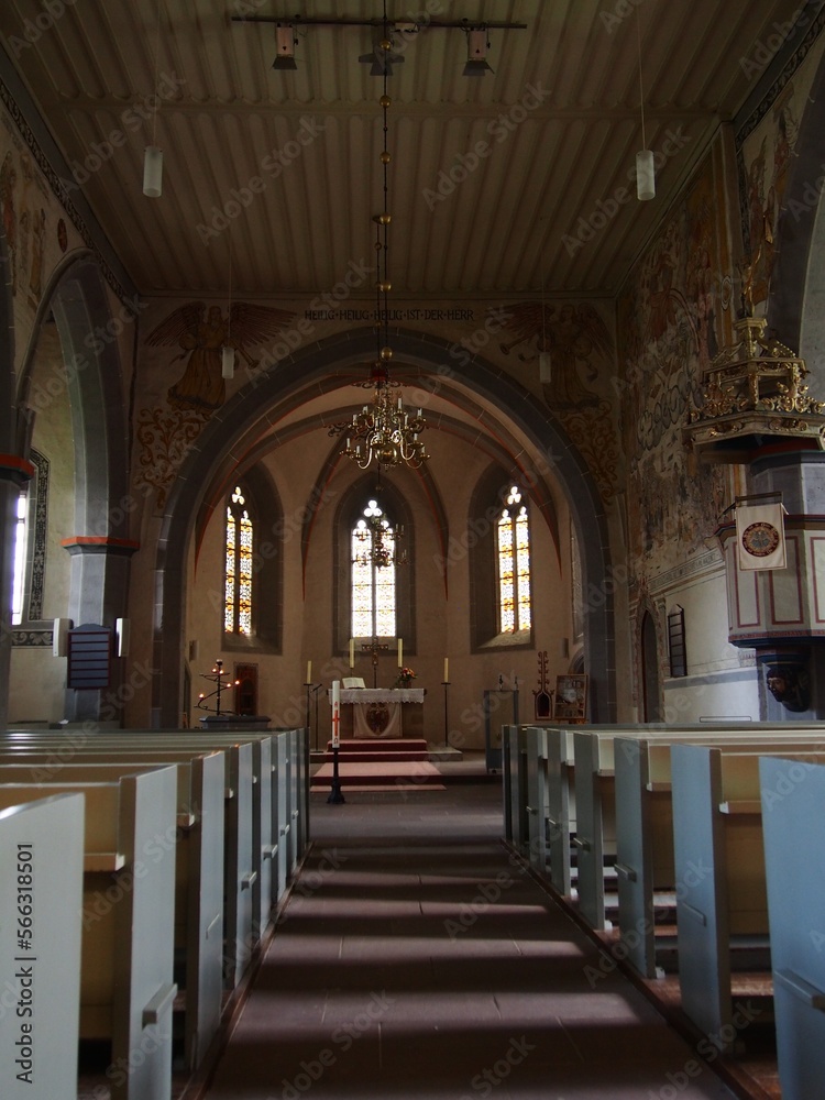 Interiors of a church -Einbeck Niedersachsen Germany