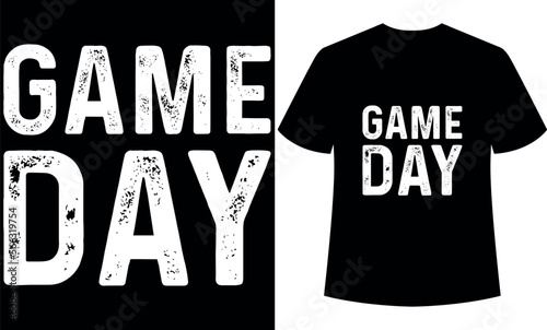 Game Day. Rugby football player t-shirt design, American Football, Nfl fans, national football team, Super Bowl LVII, Typography t-shirt design template.