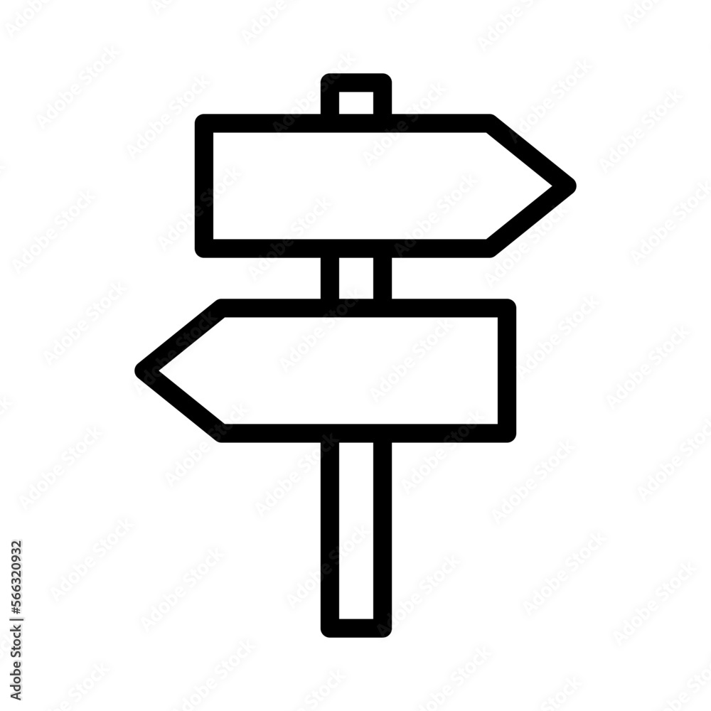 Simple signpost direction sign. Guide. Vector. Simple signpost direction sign. Guide. Vector.