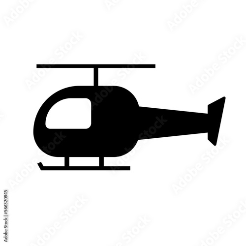 Helicopter silhouette icon. Chopper. Vector.