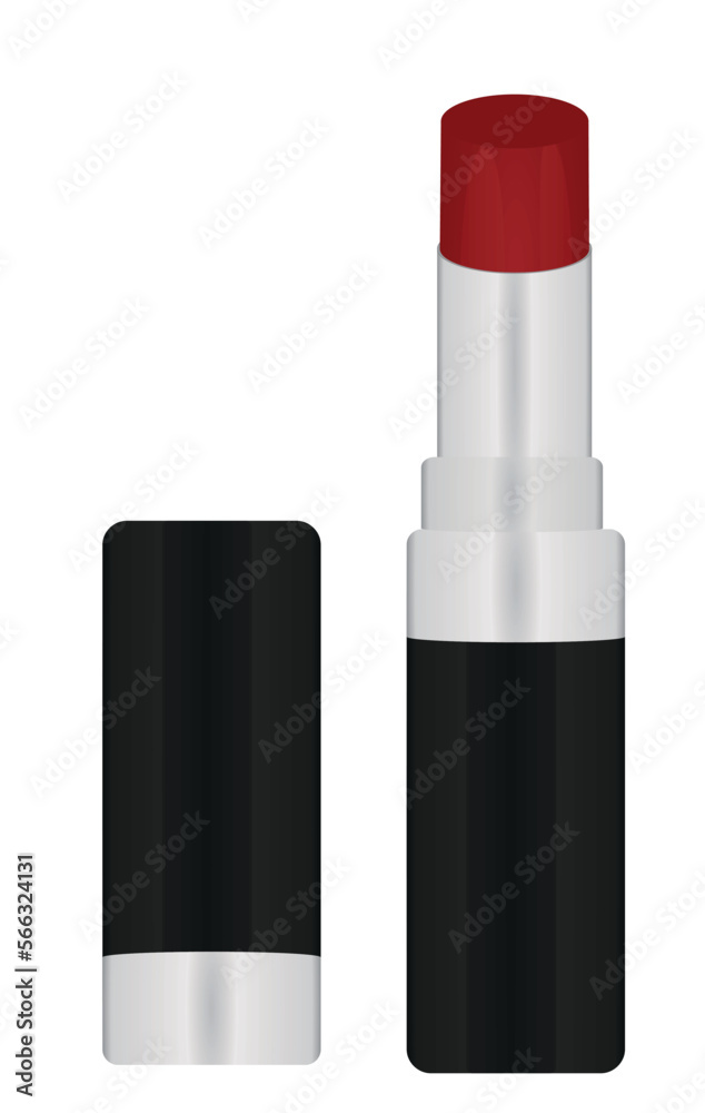 Woman lipstick on white background, vector