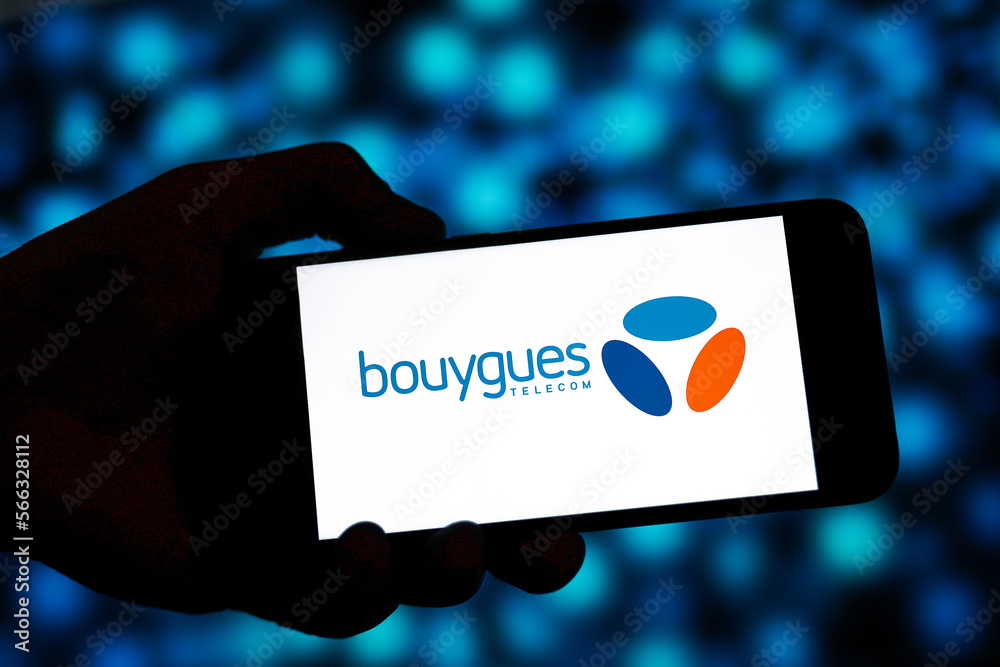 Bouygues Telecom editorial. Bouygues Telecom is a French mobile phone,  Internet service provider and IPTV company Stock Photo | Adobe Stock