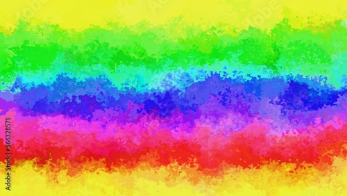 abstract animated twinkling stained background full HD seamless loop video - watercolor splotch liquid effect - rainbow full color spectrum - magenta, pink, red, orange, yellow, green, blue, violet
