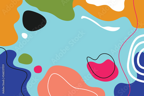 Hand drawn abstract doodle background illustration