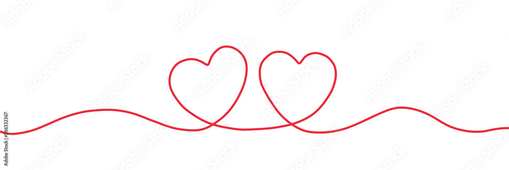 Hand drawn heart line art on transparent background Hand drawn heart line art on transparent background