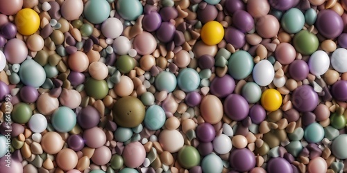  Easter eggs and smooth rocks Seamless Tiled pattern, beautiful background for wallpaper 4K © G-IMAGES