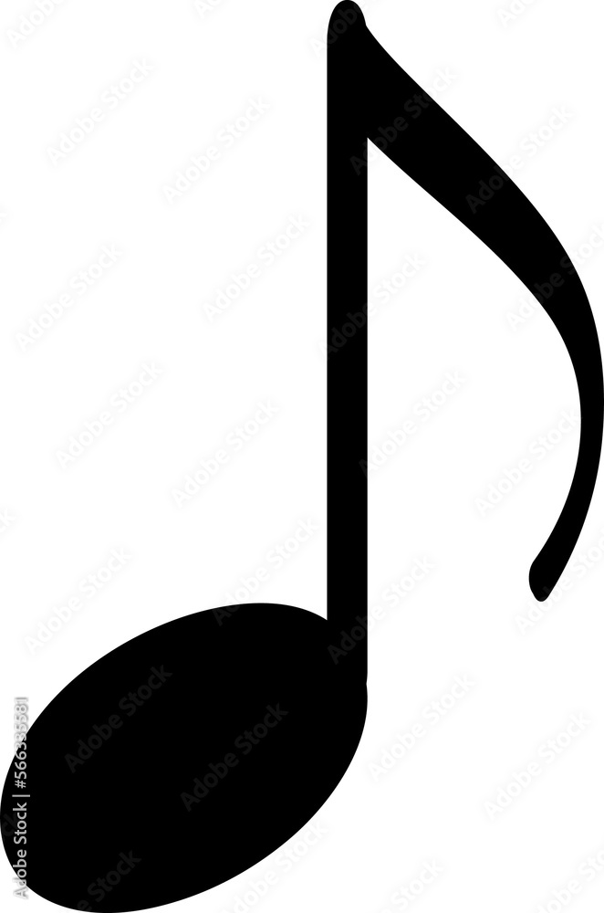 Quaver Eight Note Musical Note Vector Icon Quaver Eight Note Musical Note Vector Icon