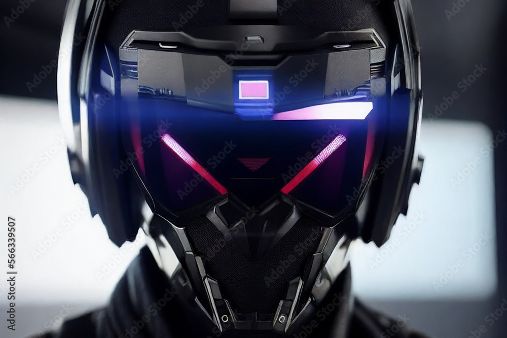 Futuristic robot head concept AI Generated Futuristic robot head concept AI Generated
