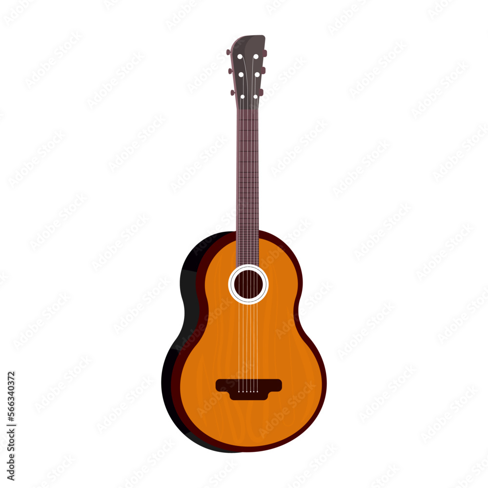 Guitar on an isolated white background.