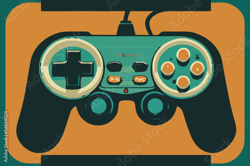 vector concept art of a videogame controller