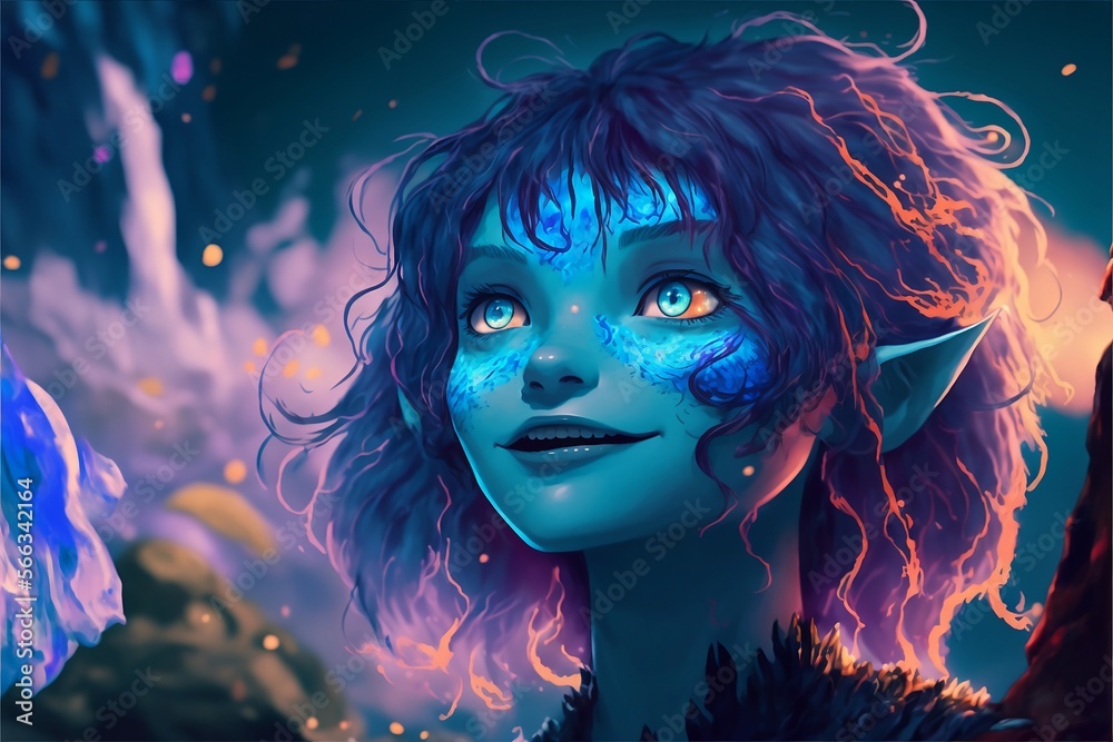 portrait of an animated girl portrait of an animated girl