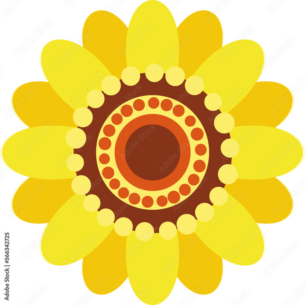 Icon of flower, vector floral symbol. Icon of flower, vector floral symbol.