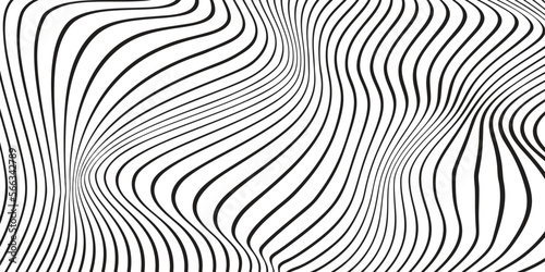 black and white abstract wavy lines background