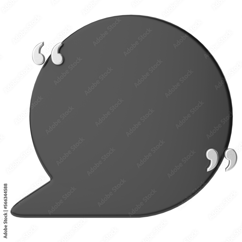 Speech bubble with double quote. 3D illustration. Speech bubble with double quote. 3D illustration.