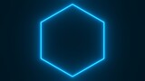 Hexagon, Würfel, Wabe, Box, neon, Geometrie, Anordung, 3D, dynamisch, Quader, metall, mosaik, Architektur, blau