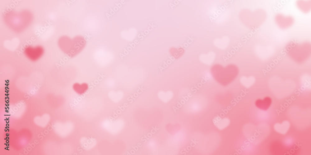 Fondo de corazones rosas para el día de San Valentín, 14 de febrero (Valentine's Day). 