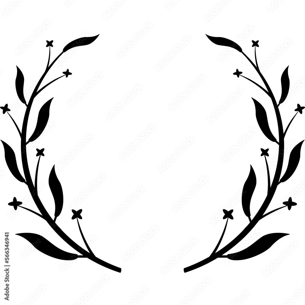 Wreath svg. Floral Wreath cut file. Wedding wreath clipart Stock Vector ...