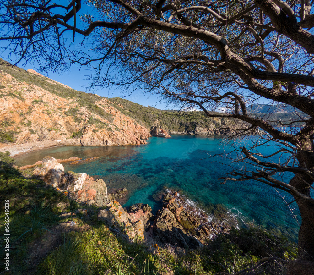 Le littoral du Capo Rosso en Corse