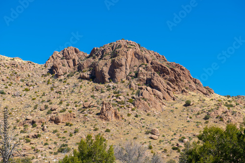 Stone columns aka hoodoos in Chiricahua National Monument in Cochise County in Arizona AZ, USA. 