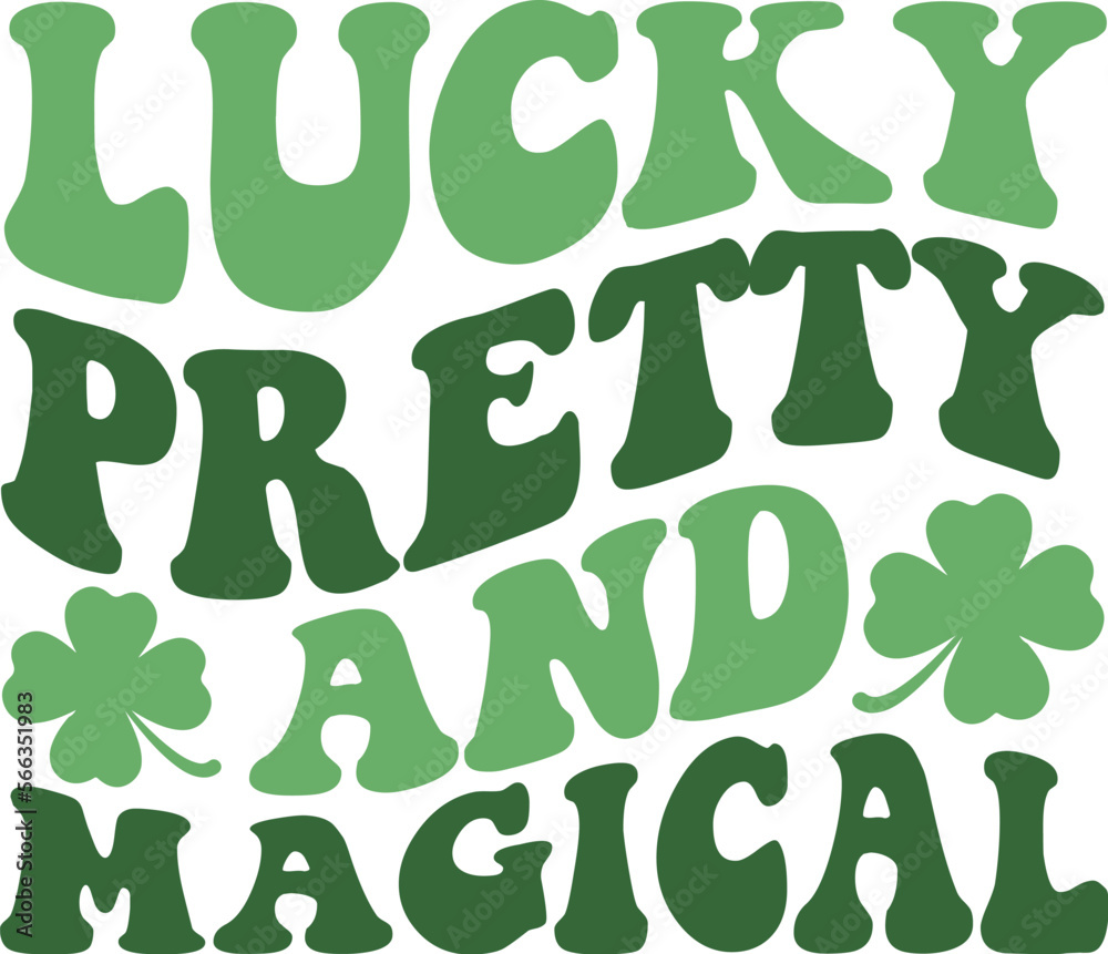 lucky pretty and magical RETRO SVG