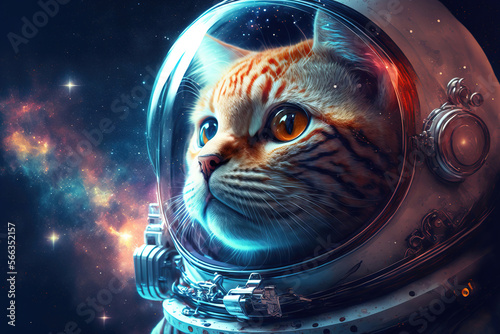 cat astronaut. sketch art for artist creativity and inspiration. generative AI 
