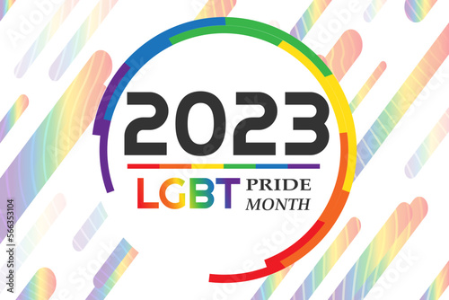 LGBT Pride Month. Rainbow love concept. LGBT flag. Bisexual, Lesbian, Gay, Transgender. Human rights and tolerance. Card, poster and banner. Vector illustration