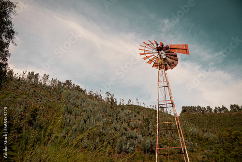 wind mill in the mountains photo