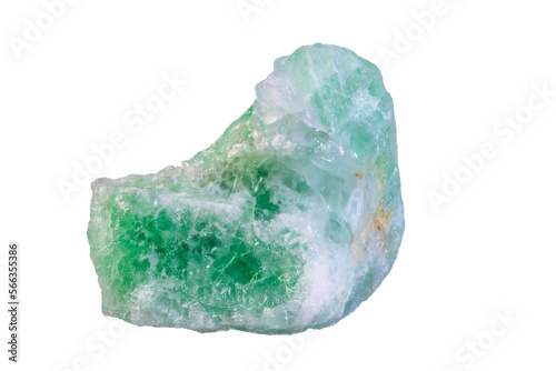 Isolated green aventurine crystal stone