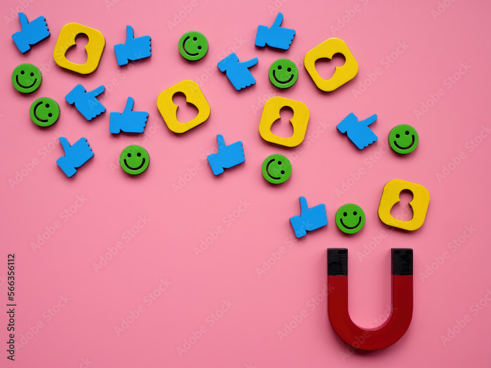The lead magnet attracts likes and smile emoticons. The lead magnet attracts likes and smile emoticons.