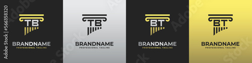 Letter BT or TB Lawyer Logo, suitable for any business related to lawyer with BT or TB initials.