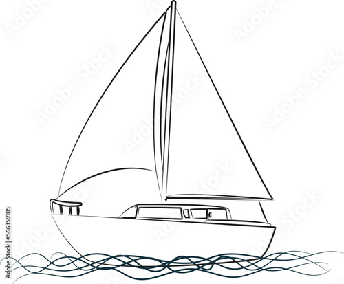Sailboat outline
