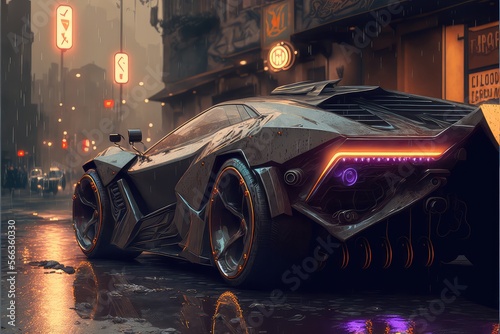 Futuristic Car, Cyberpunk 