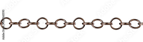 Single colored chain link isolated 3d render
